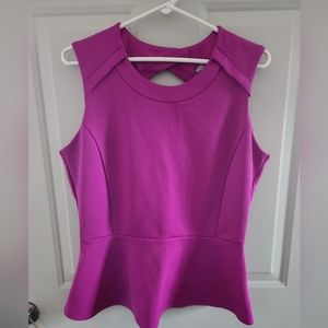 Worthington fuschia peplum top